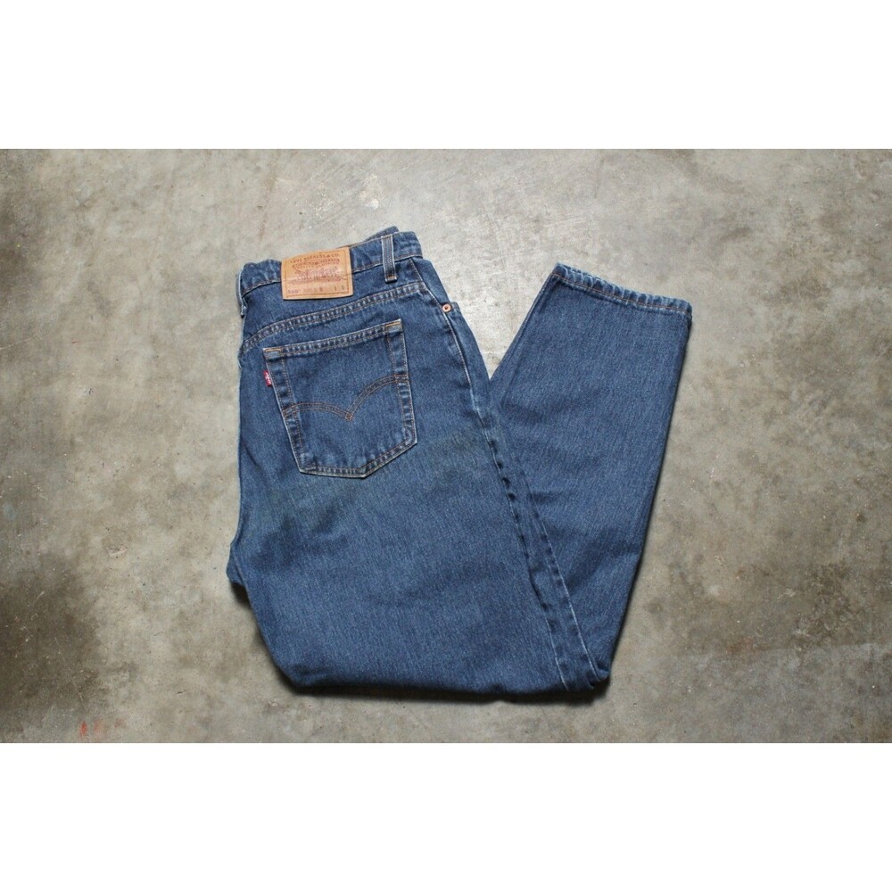 Vintage 90s Levis 550 High Waisted Dark Wash Jeans - 16 Reg S